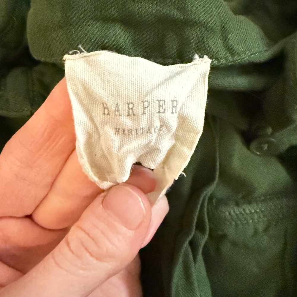 Green button down blouse - Picture 3 of 5
